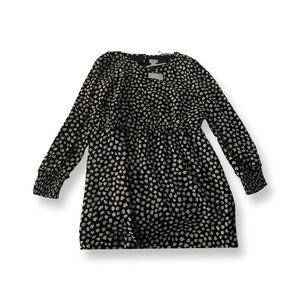 Size 14 mini long sleeve polka dot Jcrew dress